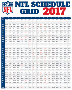 NFL Football Schedule 2017 released: Dates and times for all games